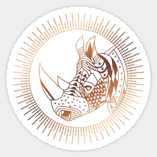 Copper Rhino Sticker